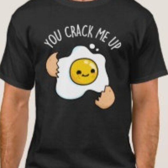 You Crack me up T-Shirt Funny Egg Shirt - Picture 2 of 3
